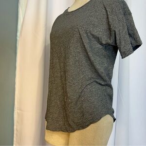 Madewell Women Gray Short Sleeve Basic Pullover Crew  Neck Lightweight T Shirt M